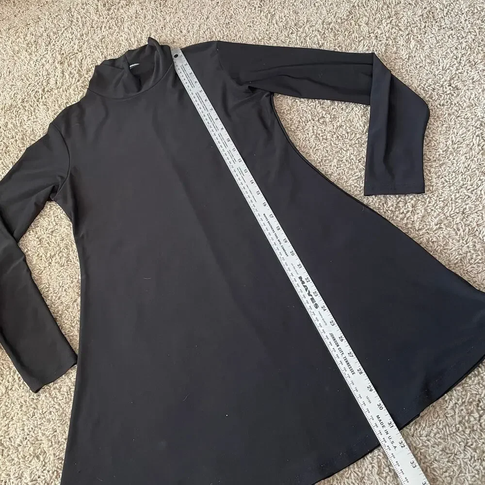 Sympli Black Tunic Mini Dress Long Sleeve sz 8 - Picture 7 of 7